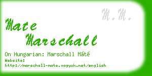 mate marschall business card